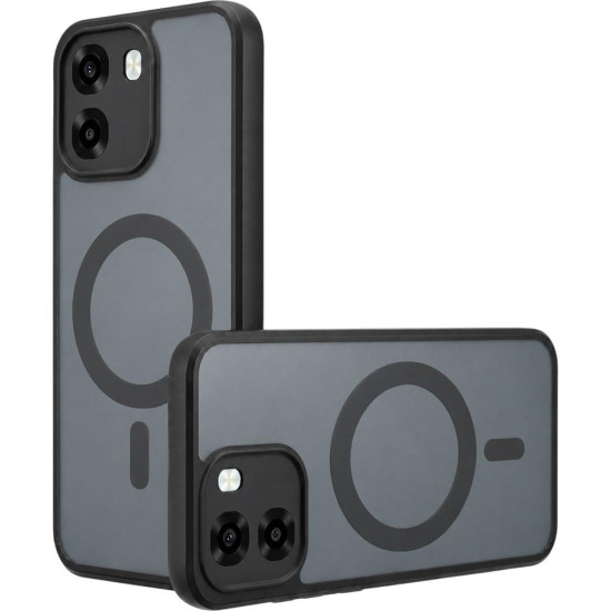 Θήκη Oppo A6 4G Techsuit PureFrost Σκληρή Ημιδιάφανη με MagSafe - Frosted Black (5949419365278)