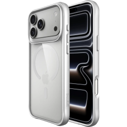 Θήκη iPhone 17 Pro Max Buddi Hybrid Σκληρή Διάφανη με MagSafe - Matched Silver (8719246597374)