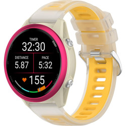 Λουράκι (22mm) Samsung Galaxy Watch 46mm / Watch3 45mm / Gear S3 / Huawei Watch GT / GT 2 46mm Techsuit Watchband W084 Σιλικόνης - Yellow (5949419370043)