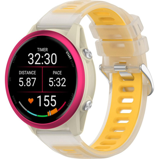 Λουράκι (22mm) Samsung Galaxy Watch 46mm / Watch3 45mm / Gear S3 / Huawei Watch GT / GT 2 46mm Techsuit Watchband W084 Σιλικόνης - Yellow (5949419370043)