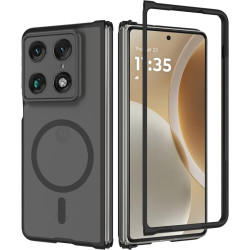 Θήκη Motorola Razr Fold Techsuit PureFrost Σκληρή Ημιδιάφανη με MagSafe - Frosted Black (5949419370722)