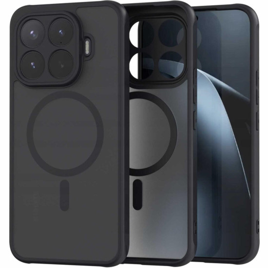 Θήκη Xiaomi 17T Pro Spacecase Hybrid MagSafe Σκληρή Ημιδιάφανη με MagSafe - Black (5905719141677)