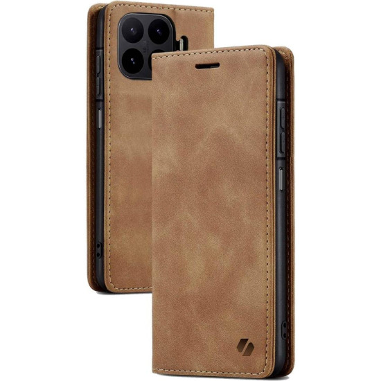 Θήκη Xiaomi 17T Pro Spacecase Wallet Πορτοφόλι - Light Brown (5905719142353)