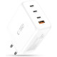 Φορτιστής Tech-Protect NC200W GaN Γρήγορος Ταξιδιού / Αντάπτορας με 1 x USB-A / 3 x Type-C 200W - White (5906302352357)
