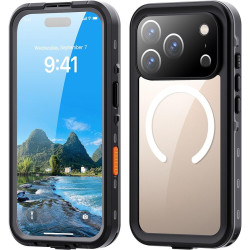 Θήκη iPhone 17 Pro ShellBox Αδιάβροχη Full Body 360° Διάφανη Ανθεκτική με MagSafe IP68 - Black (5949419337725)