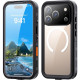 Θήκη iPhone 17 Pro ShellBox Αδιάβροχη Full Body 360° Διάφανη Ανθεκτική με MagSafe IP68 - Black (5949419337725)