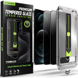 Tempered Glass iPhone 12 / 12 Pro Techsuit Privacy TitanGlass Full Cover Full Face Αντιχαρακτικό Γυαλί Προστασίας Απορρήτου Οθόνης 2 Τεμάχια - Privacy (5949419293724)