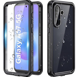 Θήκη Samsung Galaxy A57 ShellBox Αδιάβροχη Full Body 360° Διάφανη Ανθεκτική με IP68 - Black (5949419366503)