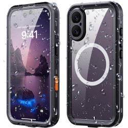 Θήκη iPhone 17 ShellBox Αδιάβροχη Full Body 360° Διάφανη Ανθεκτική με MagSafe IP68 - Black (5949419337732)