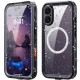 Θήκη iPhone 17 ShellBox Αδιάβροχη Full Body 360° Διάφανη Ανθεκτική με MagSafe IP68 - Black (5949419337732)