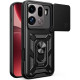 Θήκη Oppo Find X9 Pro Techsuit CamShield Ανθεκτική με Κάλυμμα για την Κάμερα & Μεταλλικό Ring Holder - Black (5949419344457)