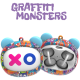 Bluetooth Ακουστικά Kiddoboo GOAT Earbuds Graffiti Monsters Ασύρματα για Παιδιά με Θήκη Φόρτισης που Αλλάζει Φάτσα - Multicolour (KBG08PNK)