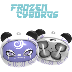 Bluetooth Ακουστικά Kiddoboo GOAT Earbuds Frozen Cyborgs Ασύρματα για Παιδιά με Θήκη Φόρτισης που Αλλάζει Φάτσα - Purple (KBG08PRL)