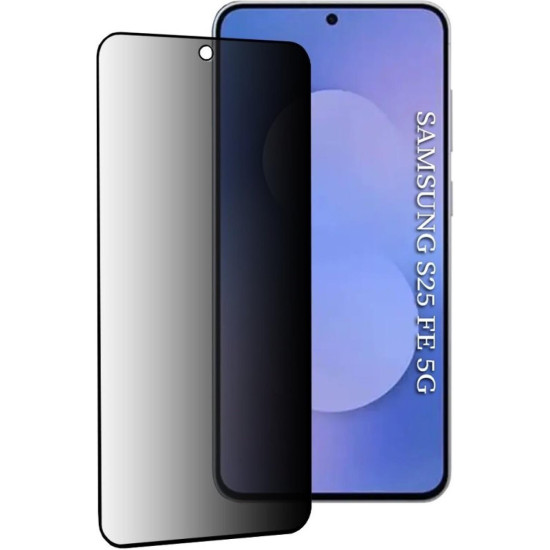 Tempered Glass Samsung Galaxy S25 FE Techsuit 111D Privacy Full Glue Full Face Αντιχαρακτικό Γυαλί Προστασίας Απορρήτου Οθόνης - Black (5949419325616)
