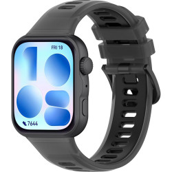Λουράκι Huawei Watch Fit 5 / 5 Pro / 4 / 4 Pro / 3 Techsuit Watchband W084 Σιλικόνης - Black (5949419370012)