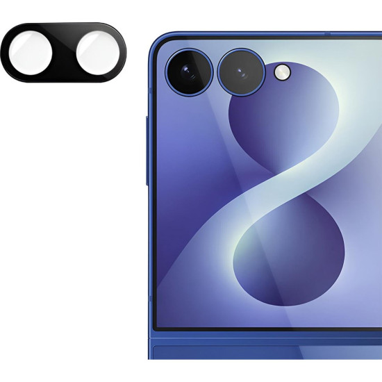 Tempered Glass Samsung Galaxy Z Flip8 Techsuit Full Camera Αντιχαρακτικό Γυαλί Προστασίας για Φακό Κάμερας - Black (5949419373266)