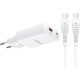 Φορτιστής Veger TR122 GaN Αντάπτορας με 1 x Type-C 65W / 1 x USB-A 18W & 1 x Καλώδιο Type-C σε Type-C 120cm - White (6977525753206)