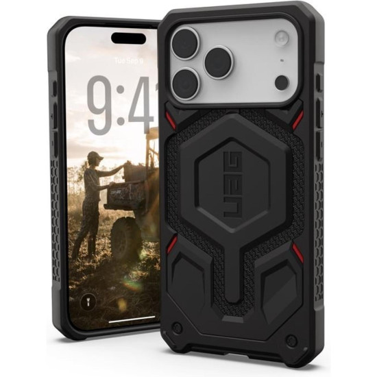 Θήκη iPhone 17 Pro Max UAG Monarch Pro Ανθεκτική με MagSafe - Kevlar Black (114514113940)