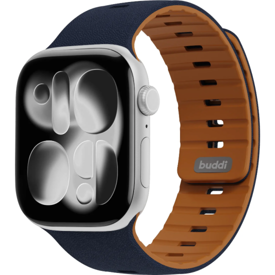 Λουράκι Apple Watch Ultra/SE/11/10/9/8/7/6/5/4 (49/46/45/44mm) Buddi Luno Μαγνητικό Σιλικόνης - Indigo (8719246610875)
