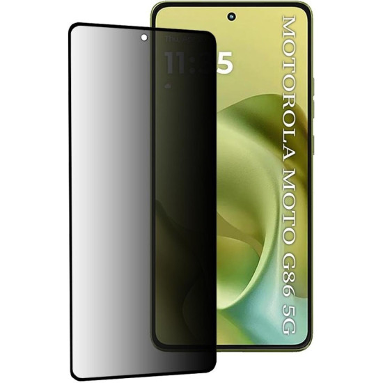 Tempered Glass Motorola Moto G86 / G86 Power Techsuit 111D Privacy Full Glue Full Face Αντιχαρακτικό Γυαλί Προστασίας Απορρήτου Οθόνης - Black (5949419319233)