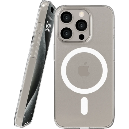 Θήκη iPhone 15 Pro Nekit Bare Thin Case Σκληρή Λεπτή Διάφανη με MagSafe 1.2mm - Transparent (8719246595073)