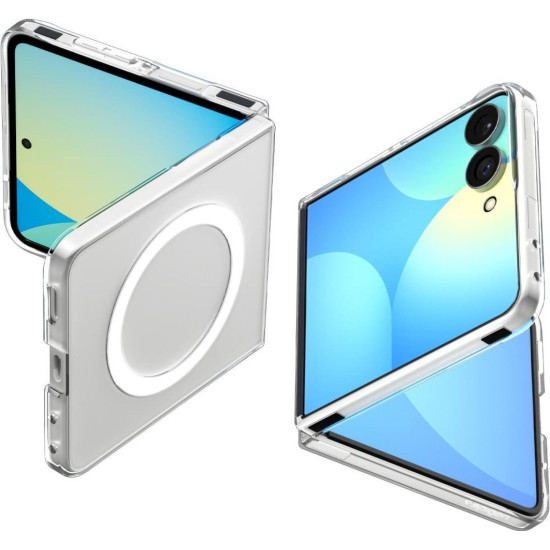 Θήκη Samsung Galaxy Z Flip8 Spigen Air Skin MagFit Σκληρή με MagSafe - Clear / White (ACS11521)