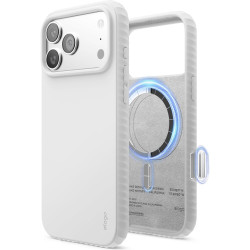 Θήκη iPhone 17 Pro Max Elago Magnetic Ridge Silicone Case Premium Σιλικόνης με MagSafe - White (ES17MSRG69PRO-WH)