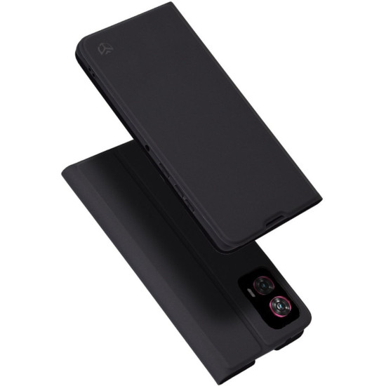 Θήκη Motorola Edge 50 Fusion Techsuit Magskin Book Πορτοφόλι από Οικολογικό Δέρμα - Black (5949419188587)