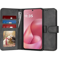 Θήκη Motorola Moto G67 Power / G57 Power Techsuit Diary Book Πορτοφόλι - Black (5949419349476)