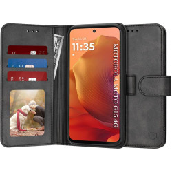 Θήκη Motorola Moto G17 / G17 Power / G15 / G15 Power Techsuit Diary Book Πορτοφόλι - Black (5949419328167)