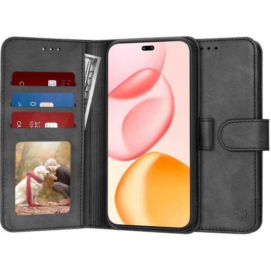 Θήκη Honor 400 Pro Techsuit Diary Book Πορτοφόλι - Black (5949419318243)