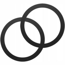 Δακτύλιοι MagSafe Spacecase Magnetic Rings Αυτοκόλλητοι Μαγνητικοί 2 Τεμάχια - Black (5905719140960)