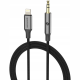 Καλώδιο Ήχου Spacecase SoundLink Lightning (Male) σε AUX Jack 3.5mm (Male) με DAC Τσιπ 100cm - Space Gray (5905719141455)