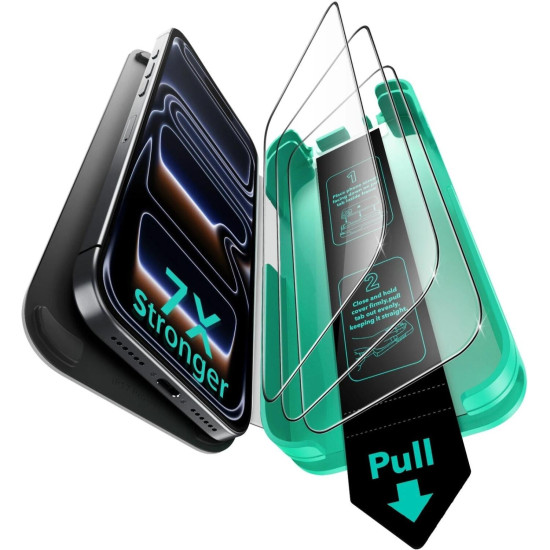 Tempered Glass iPhone 17 Pro ESR UltraFit Armorite Full Face Αντιχαρακτικό Γυαλί Προστασίας Οθόνης 3 Τεμάχια - Black (4894240283820)