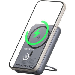 PowerBank Mcdodo Meta 10.000mAh με Ασύρματη Φόρτιση MagSafe 15W / KickStand / Ψηφιακή Οθόνη & 1 x Θύρα Type-C 20W - Dark Grey (MC-8371)