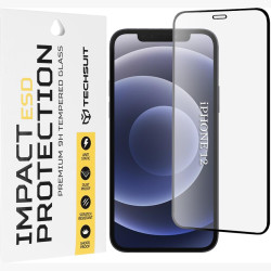 Tempered Glass iPhone 12 / 12 Pro Techsuit ESD Glass Full Face Αντιχαρακτικό Γυαλί Προστασίας Οθόνης - Black (5949419323209)