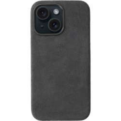 Θήκη iPhone 15 Rosso Avanti Back Cover από Premium Alcantara με MagSafe - Gray (8719246549762)