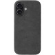 Θήκη iPhone 16 Rosso Avanti Back Cover από Premium Alcantara με MagSafe - Gray (8719246549649)