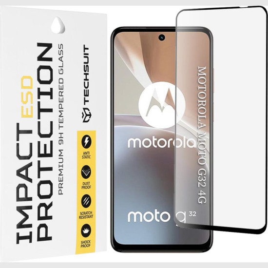 Tempered Glass Motorola Moto G32 Techsuit ESD Glass Full Face Αντιχαρακτικό Γυαλί Προστασίας Οθόνης - Black (5949419322684)