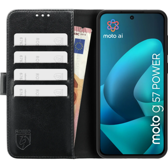 Θήκη Motorola Moto G67 Power / G57 Power Rosso Element PU Πορτοφόλι - Black (8719246588693)