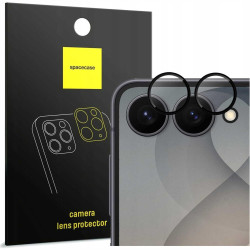 Tempered Glass Samsung Galaxy Z Flip8 Spacecase Camera Ring Αντιχαρακτικό Γυαλί Προστασίας για Φακό Κάμερας με Πλαίσιο Αλουμινίου - Black (5905719143770)