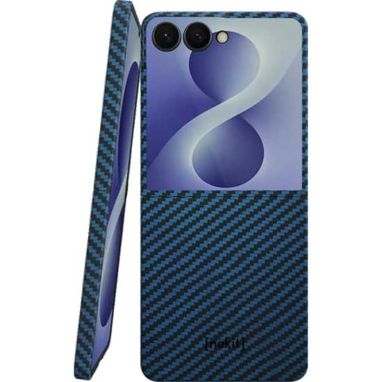 Θήκη Samsung Galaxy Z Flip8 Nekit Fiber Σκληρή με MagSafe Aramid Fiber 1mm 1500D Kevlar - Blue (8719246610301)