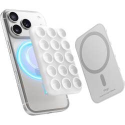 Βάση Στήριξης Elago Phone Mount για Κινητά / Smartphones με MagSafe & Βεντούζα από Σιλικόνη - White (EMSSUCTION-WH)