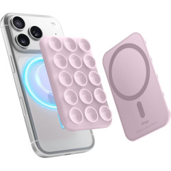 Βάση Στήριξης Elago Phone Mount για Κινητά / Smartphones με MagSafe & Βεντούζα από Σιλικόνη - Light Lilac (EMSSUCTION-LLIL)
