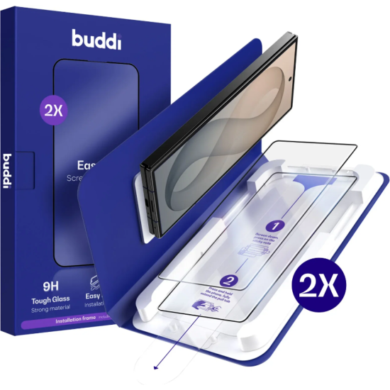 Tempered Glass Samsung Galaxy Z Fold8 Ultra Buddi Easy Fit Full Face Αντιχαρακτικό Γυαλί Προστασίας Εξωτερικής Οθόνης 2 Τεμάχια - Black (8719246610691)
