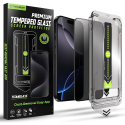 Tempered Glass iPhone 16 Pro Max Techsuit Privacy TitanGlass Full Cover Full Face Αντιχαρακτικό Γυαλί Προστασίας Απορρήτου Οθόνης - Privacy (5949419293748)