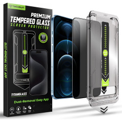 Tempered Glass iPhone 12 Pro Max Techsuit Privacy TitanGlass Full Cover Full Face Αντιχαρακτικό Γυαλί Προστασίας Απορρήτου Οθόνης - Privacy (5949419323995)