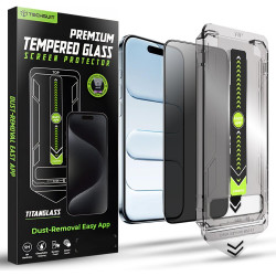 Tempered Glass iPhone Air Techsuit Privacy TitanGlass Full Cover Full Face Αντιχαρακτικό Γυαλί Προστασίας Απορρήτου Οθόνης - Privacy (5949419323834)