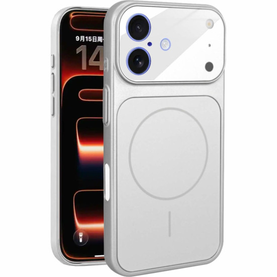 Θήκη iPhone 17 Bodycell AG Glass Σκληρή με MagSafe & Ενσωματωμένο Tempered Glass Κάμερας - Silver (5206015087400)