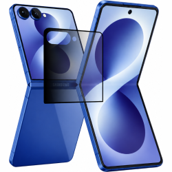 Tempered Glass Samsung Galaxy Z Flip8 Techsuit 111D Privacy Full Glue Full Face Αντιχαρακτικό Γυαλί Προστασίας Απορρήτου Εξωτερικής Οθόνης - Black (5949419373280)
